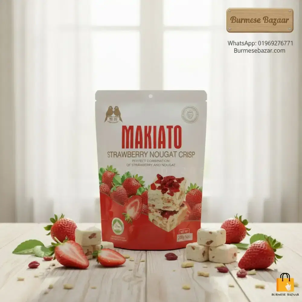 Twinfish Makiato Strawberry Nougat Crisp 150g – Premium Chocolate Snack