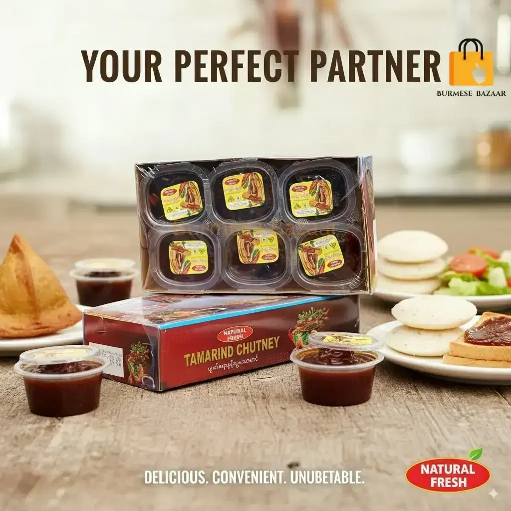 Natural Fresh Tamarind Chutney – Authentic Burmese Sour-Sweet Achaar | Burmese Bazaar