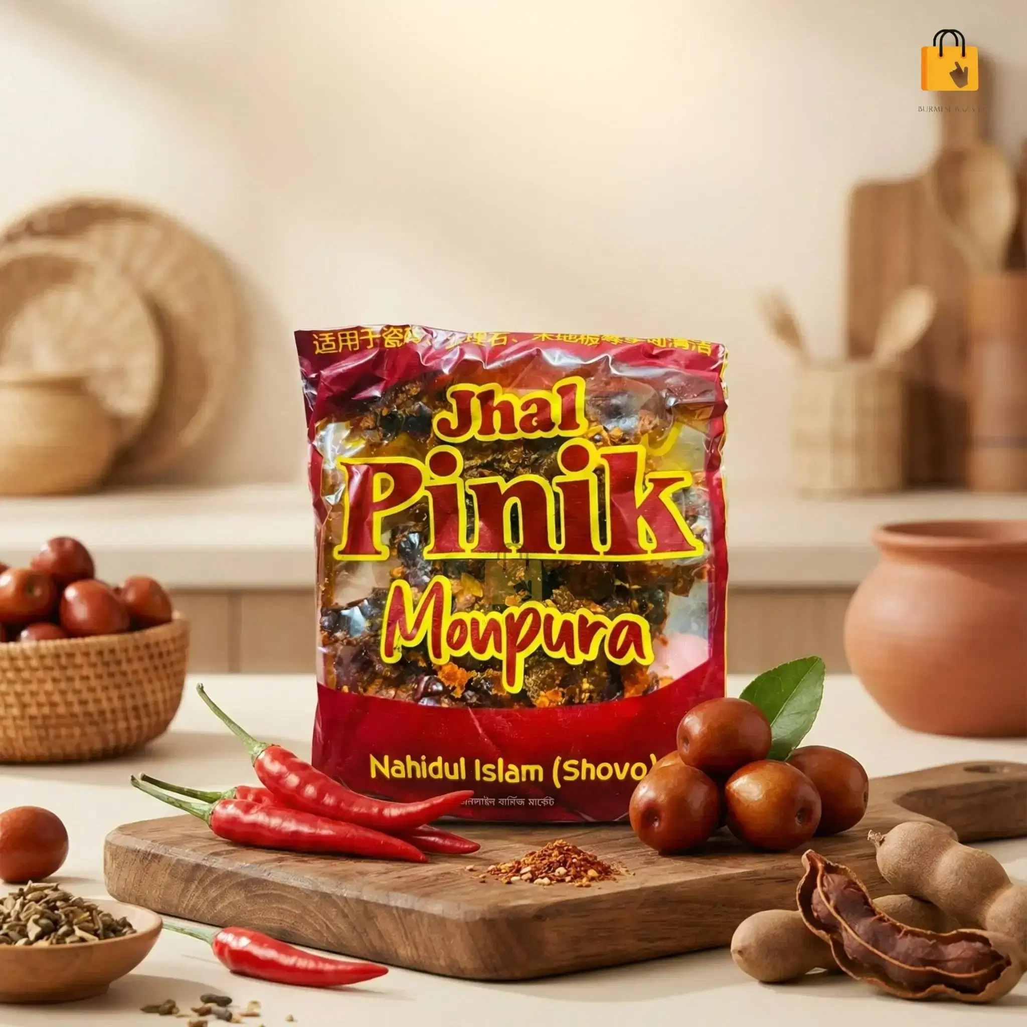 ঝাল পিনিক বরই আচার – ২৪ পিস | অরিজিনাল বার্মিজ টক-ঝাল আচার | Burmese Bazaar