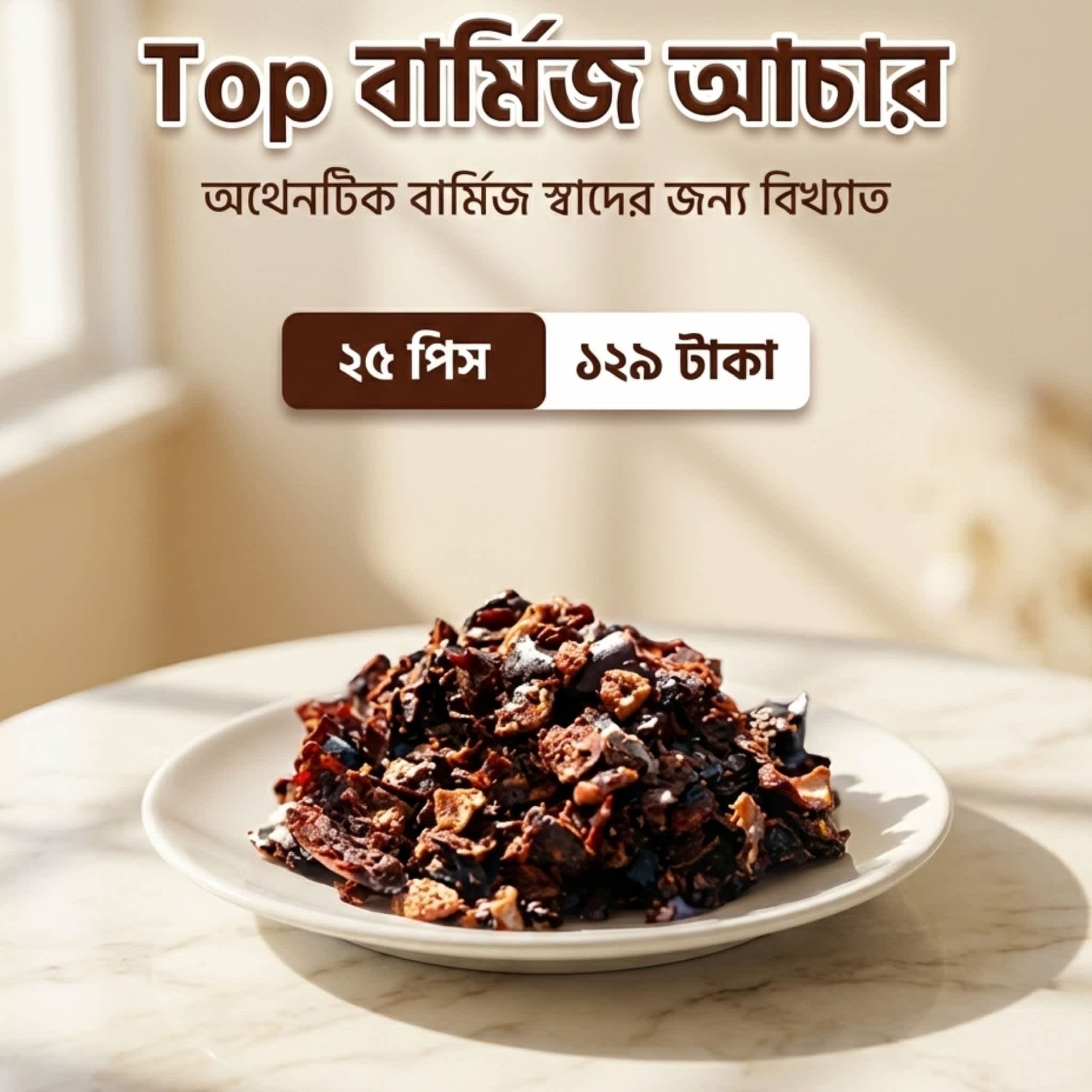 Top বার্মিজ আচার – ২৫ পিস | অরিজিনাল ঝাল-টক-মিষ্টি Burmese Pickle